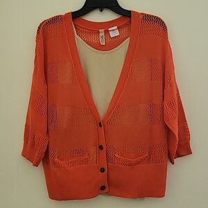 Orange crochet top